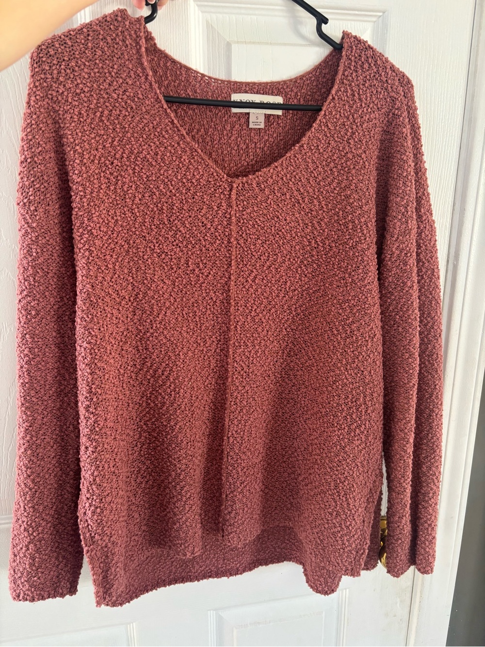 Knox Rose Dusty Rose Textured Knit Sweater Size Small